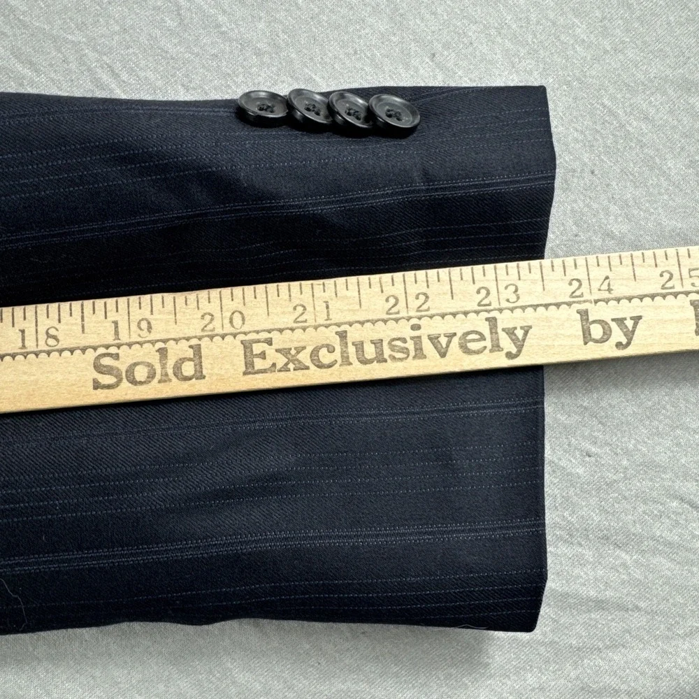 Ermenegildo Zegna Trofeo Blazer Mens 38R Blue Striped Sport Coat Jacket Italian